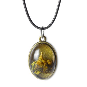 Wisiorek Zatopiony Owal Metal Okrąg Prezent Susz CBD LIMITED EDITION